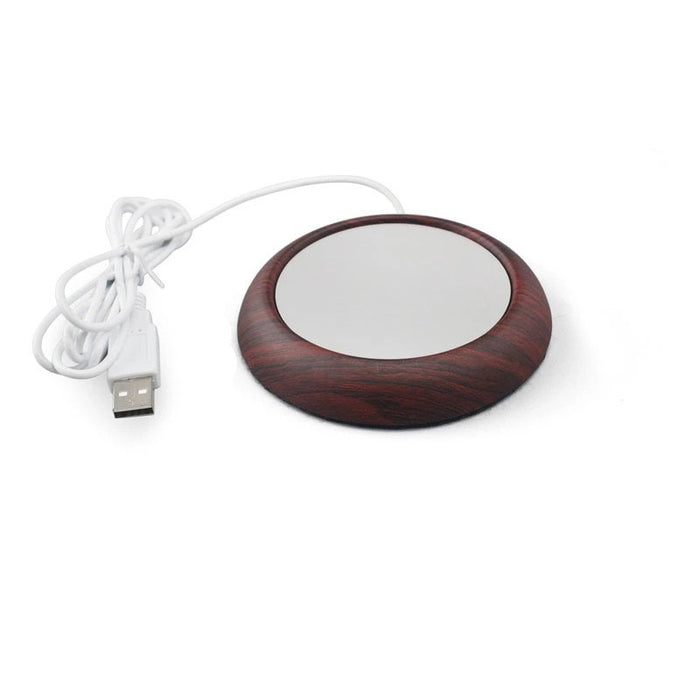 Otulena Podgrzewacz do kubka USB z obwódką w kolorze drewna