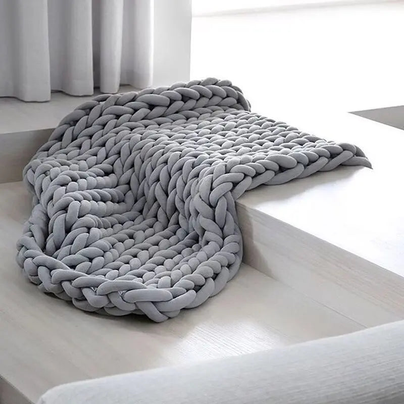 Gruby splot narzuta ręcznie wykonany kołdra obciążeniowa - Super przytulny &amp; CALMING koc