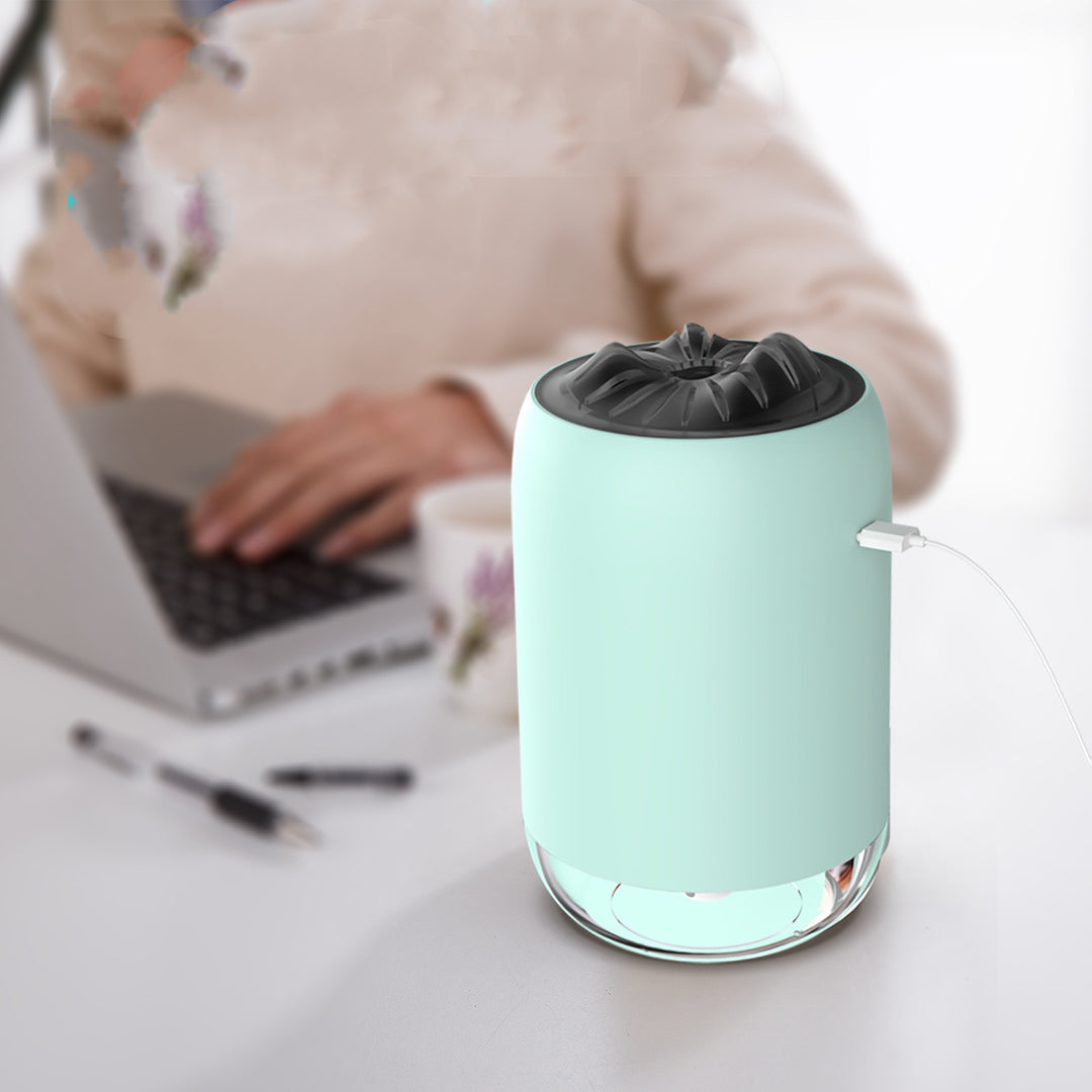 Mini nawilżacz powietrza z efektem płomienia, USB, do domu i auta