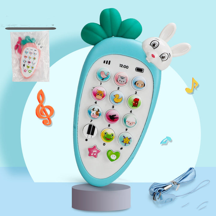 Telefon zabawka w kształcie marchewki