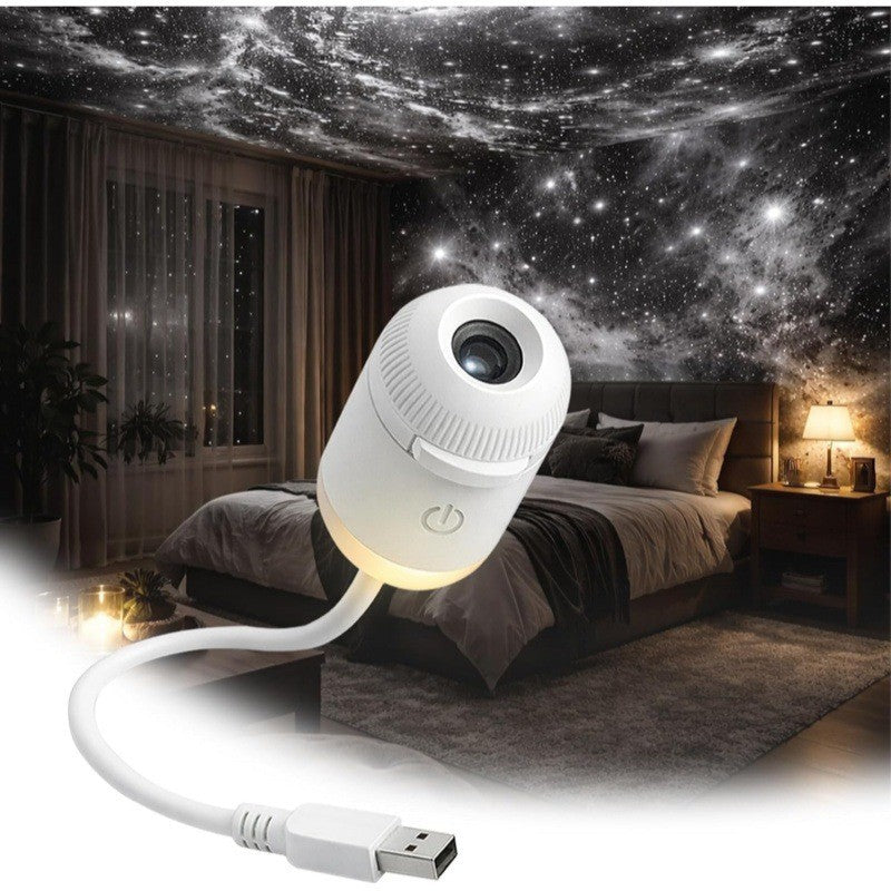 Projektor gwiazd lampka nocna USB, dotykowa, do pokoju dziecka