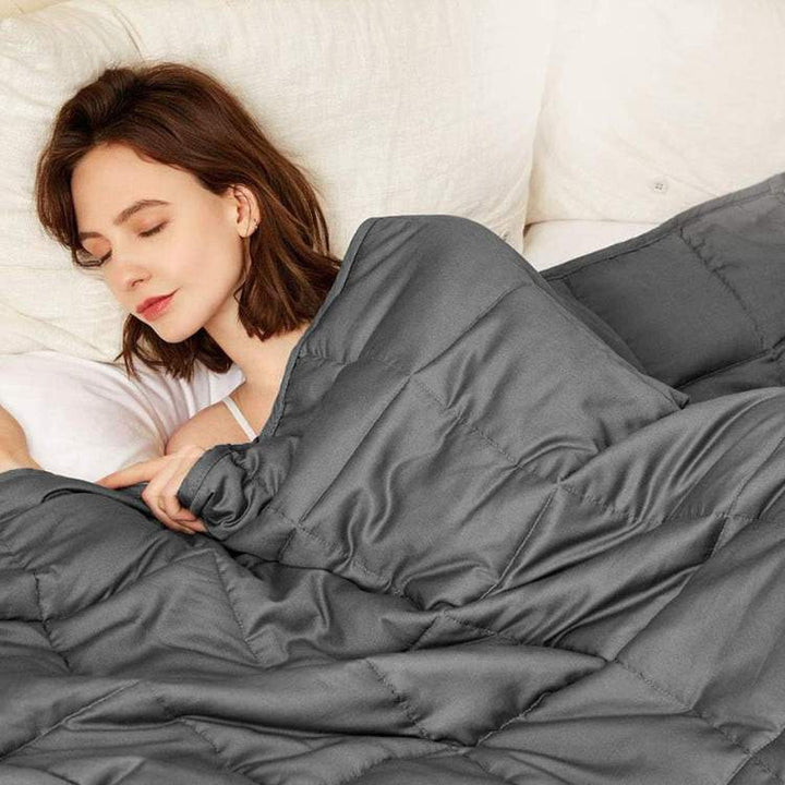 Kołdra obciążeniowa z Stitched Pockets i oddychający Zippered pokrowiec, Teksturowany wykończenie