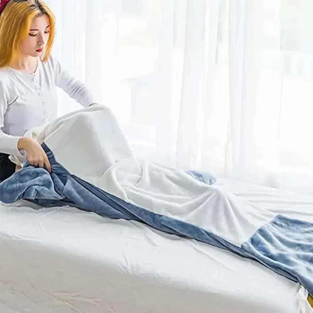 Miękki flanela rekin bluza-koc