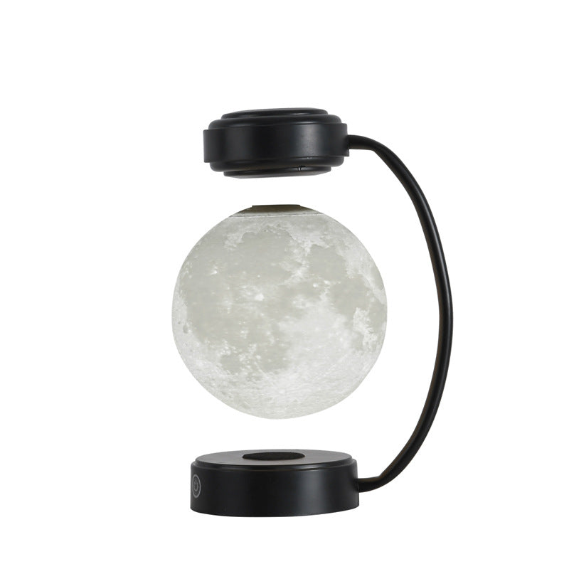 Lampa lewitująca z księżycem 3D – wirująca kula, złota lub czarna