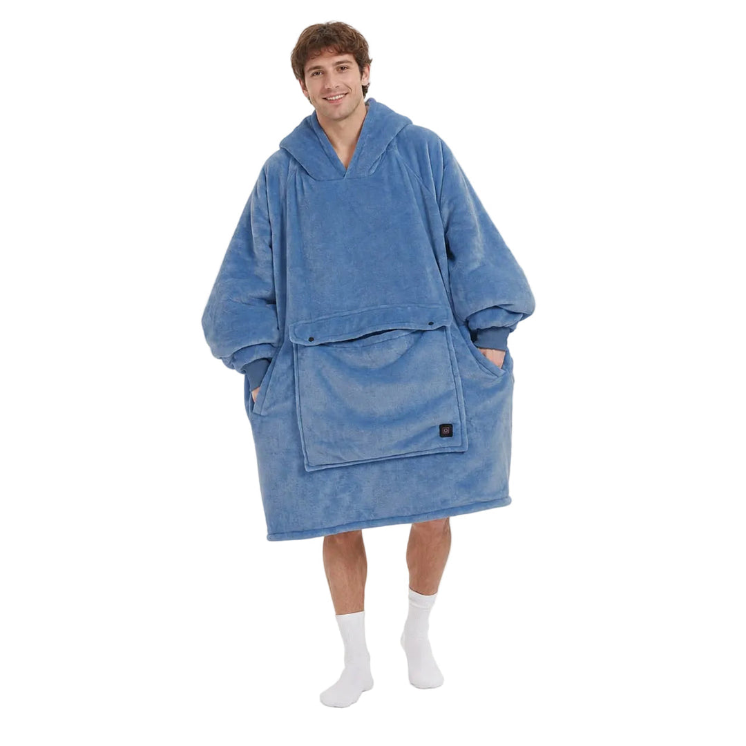 Podgrzewana bluza-koc unisex - Zasilany przez USB, 3-strefowy flanela ciepło