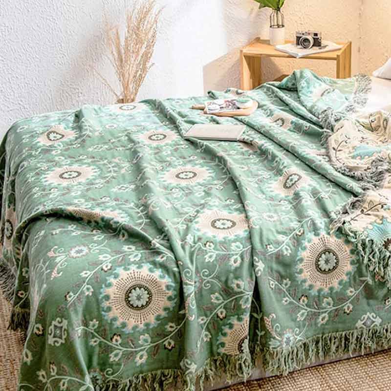 Dwustronna bawełniana narzuta na sofę i łóżko