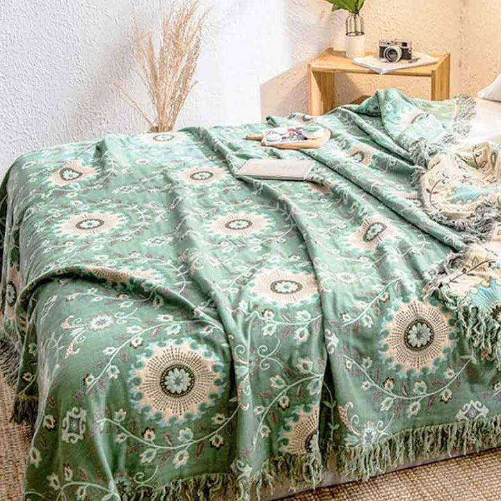 Dwustronna bawełniana narzuta na sofę i łóżko