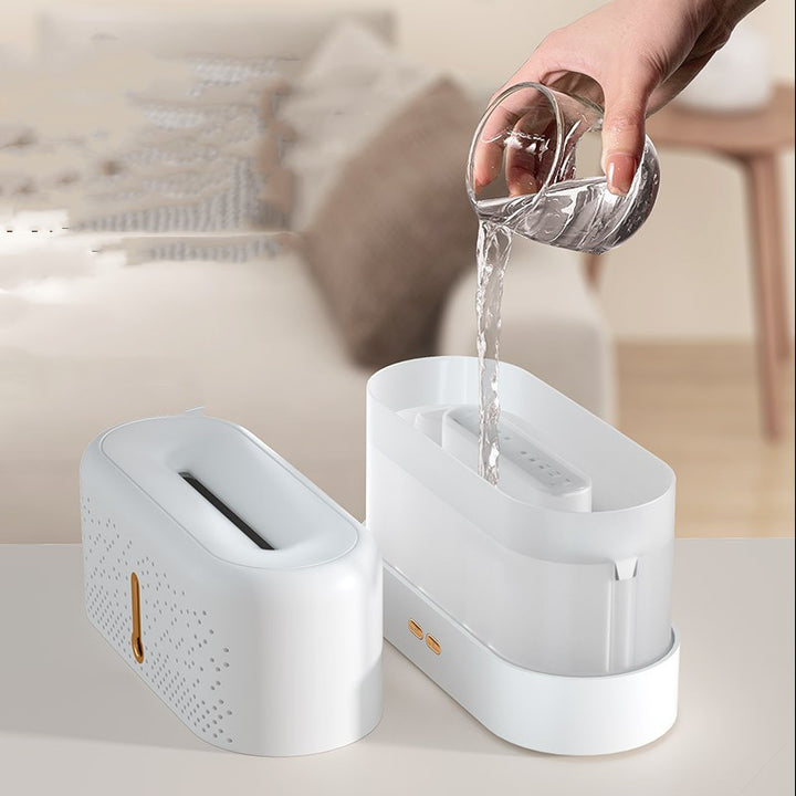 Ultradźwiękowy dyfuzor aromaterapeutyczny z płomieniem, 200 ml, USB