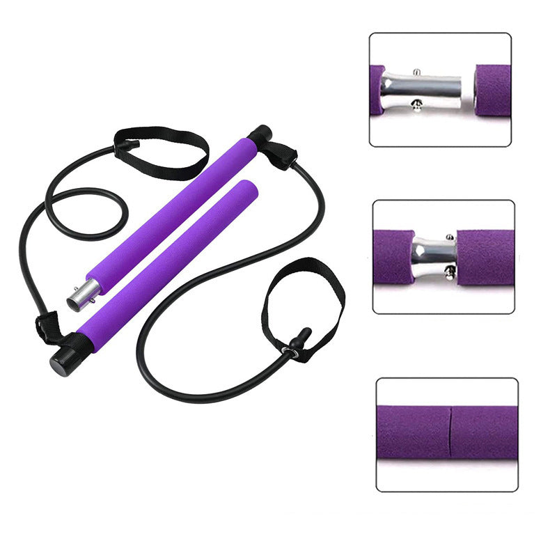 Drążek do pilatesu z gumami oporowymi