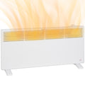 Biały konwektor elektryczny z pokrętłem termostatu