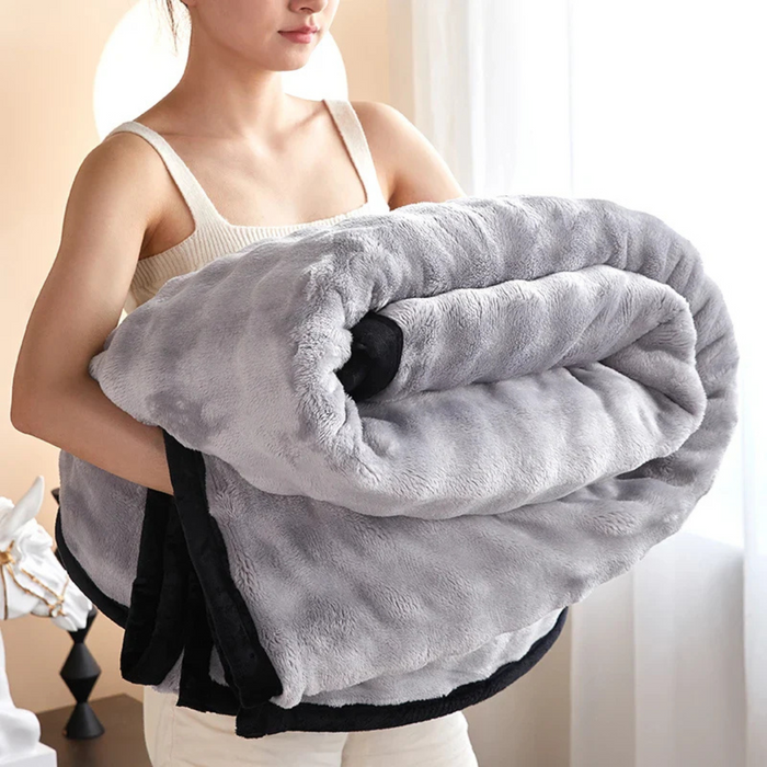 Otulena™ Dwustronny koc polarowy z miękkim pluszem z obu stron