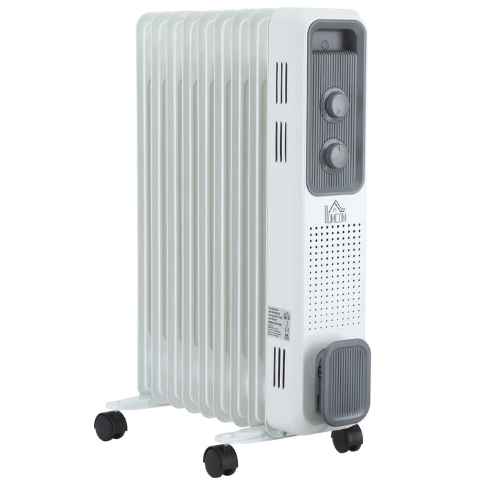 Otulena Grzejnik olejowy 9 żeber, 2000 W, z termostatem na kółkach