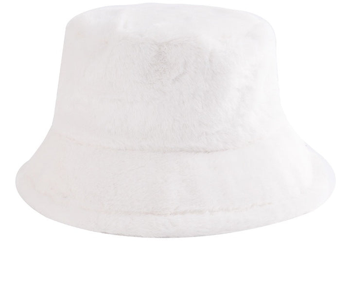Puszysty kapelusz bucket w krowie łaty