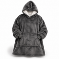 Otulena™ Ultramiękki koc z kapturem oversize z sherpa i kieszenią