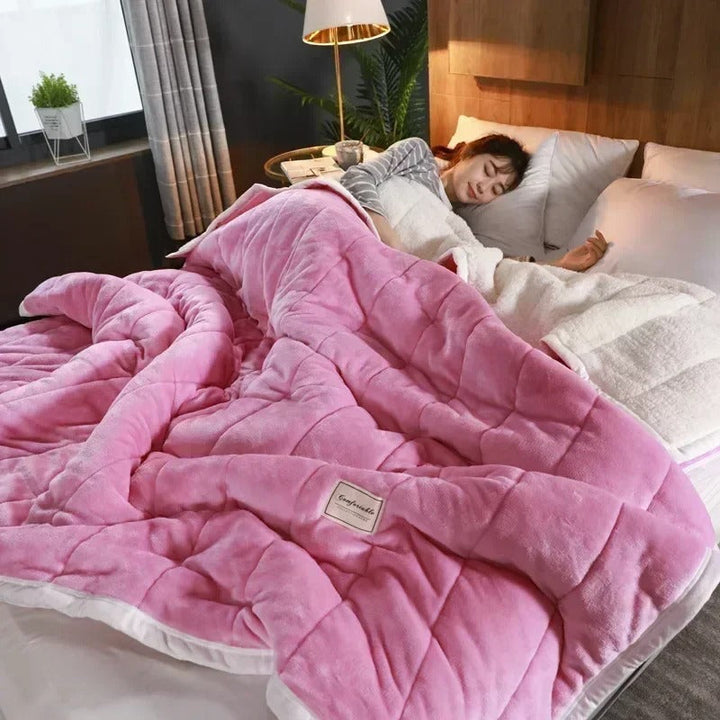 Coral koc polarowy - Miękki koc flanelowy dla jesień i zimę