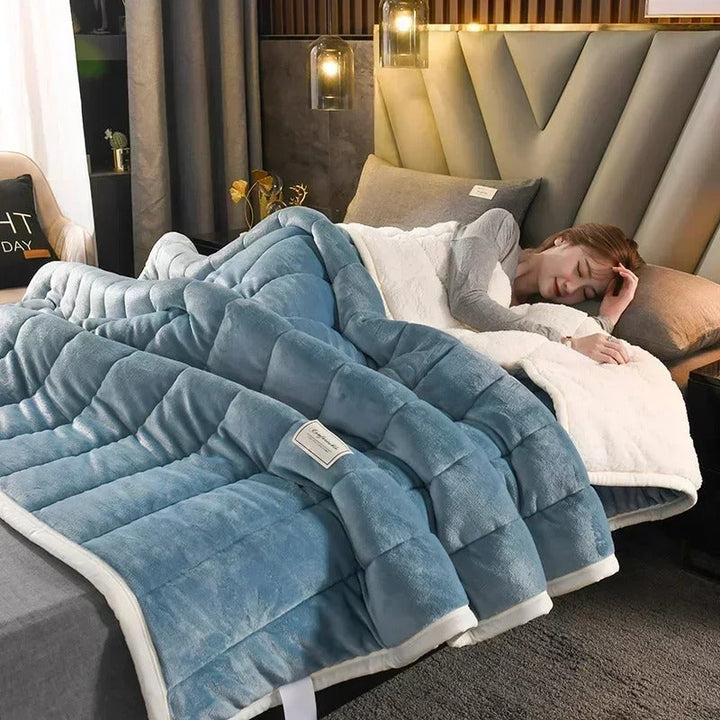 Coral koc polarowy - Miękki koc flanelowy dla jesień i zimę