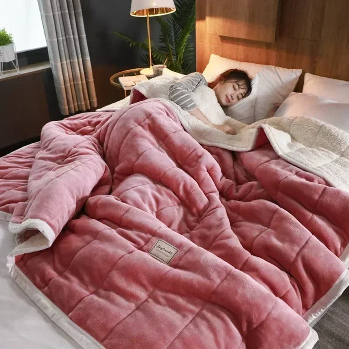 Coral koc polarowy - Miękki koc flanelowy dla jesień i zimę