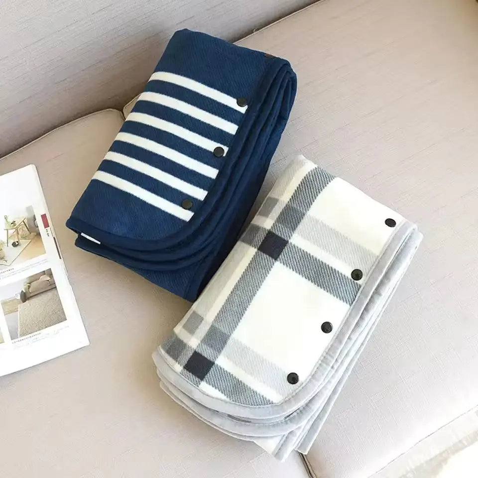 Velmesta Wearable Plaid Fleece Blanket
