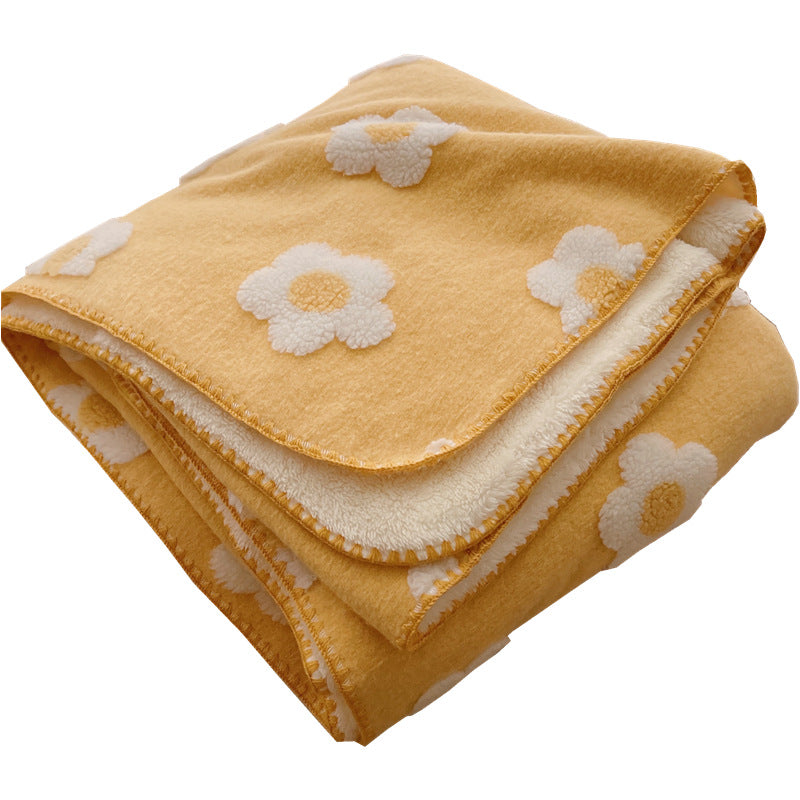 Unisex przytulny koc bawełniany z zabawny Flower wzór