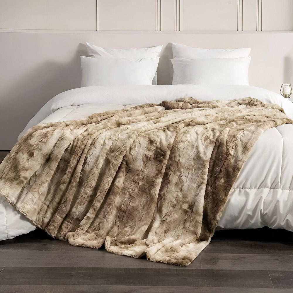 Miękki welur koc zimowy – Ciepły Coral koc polarowy w Batik Styl