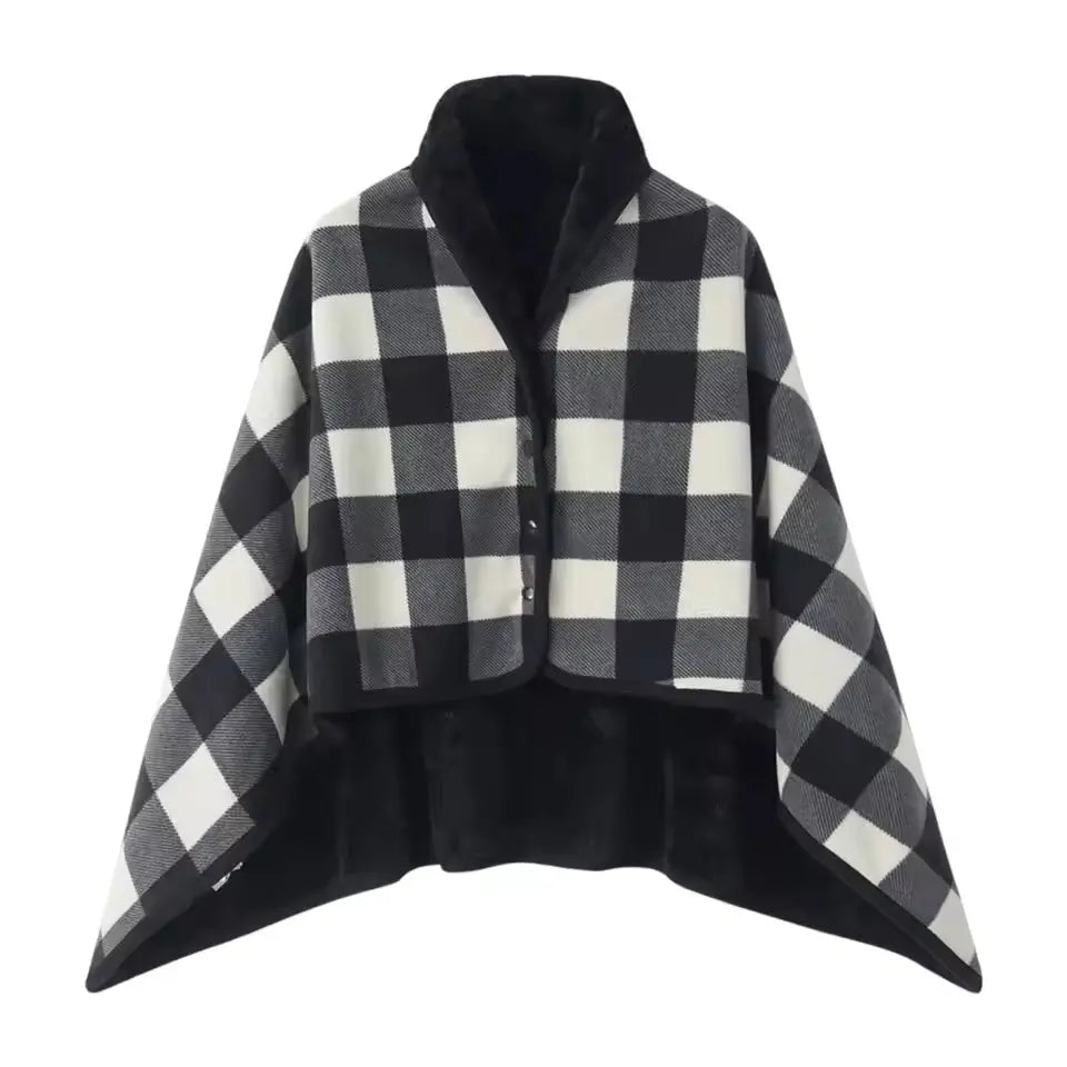 Velmesta Wearable Plaid Fleece Blanket