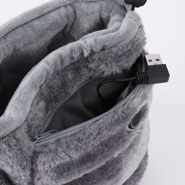 Otulena™ Pluszowe kapcie podgrzewane na USB na ciepłe stopy w domu
