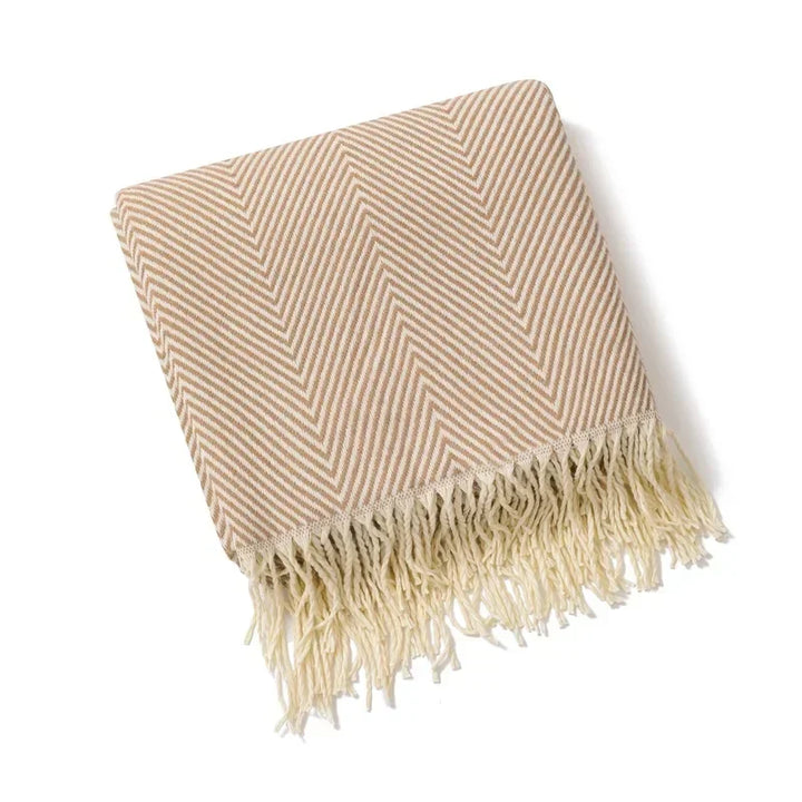 Nordycki Stripe narzuta sofa koc