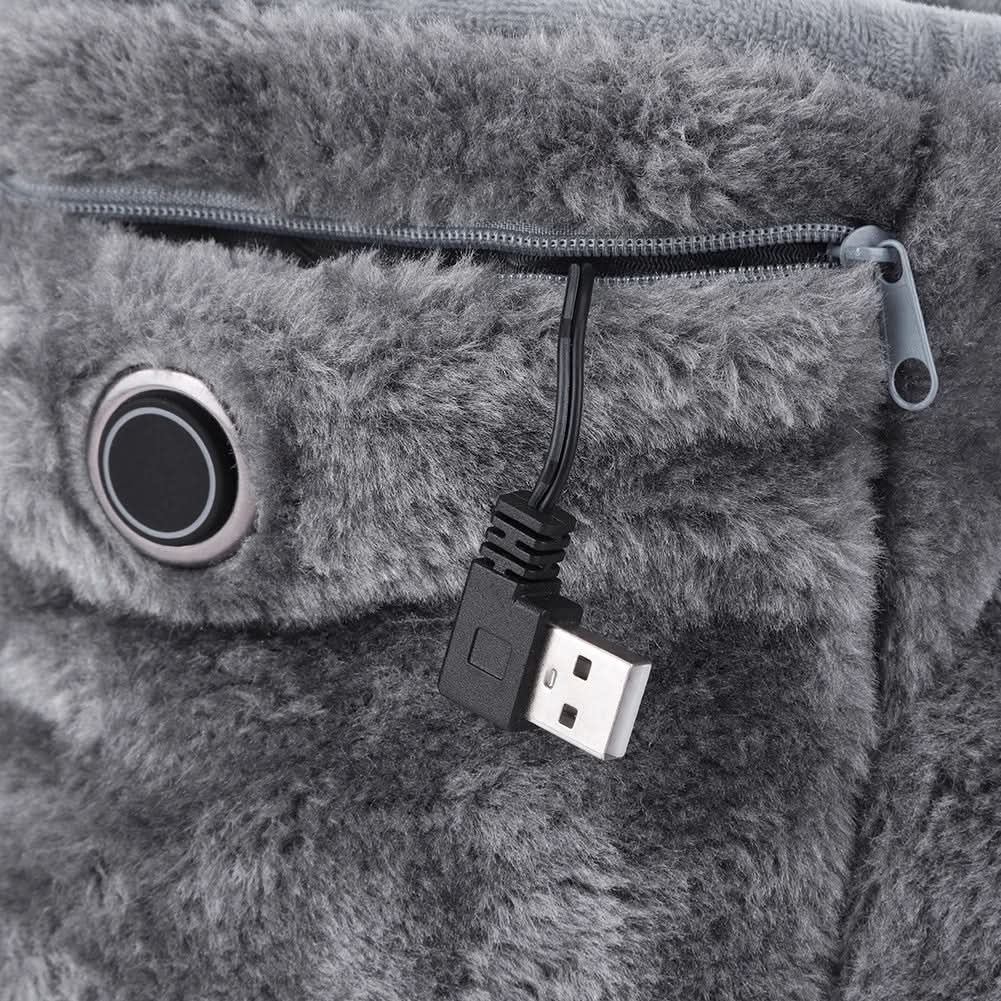 Otulena™ Pluszowe kapcie podgrzewane na USB na ciepłe stopy w domu