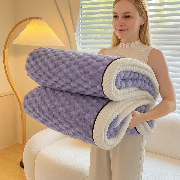 Otulena™ Miękki koc z polaru sherpa o eleganckiej fakturze
