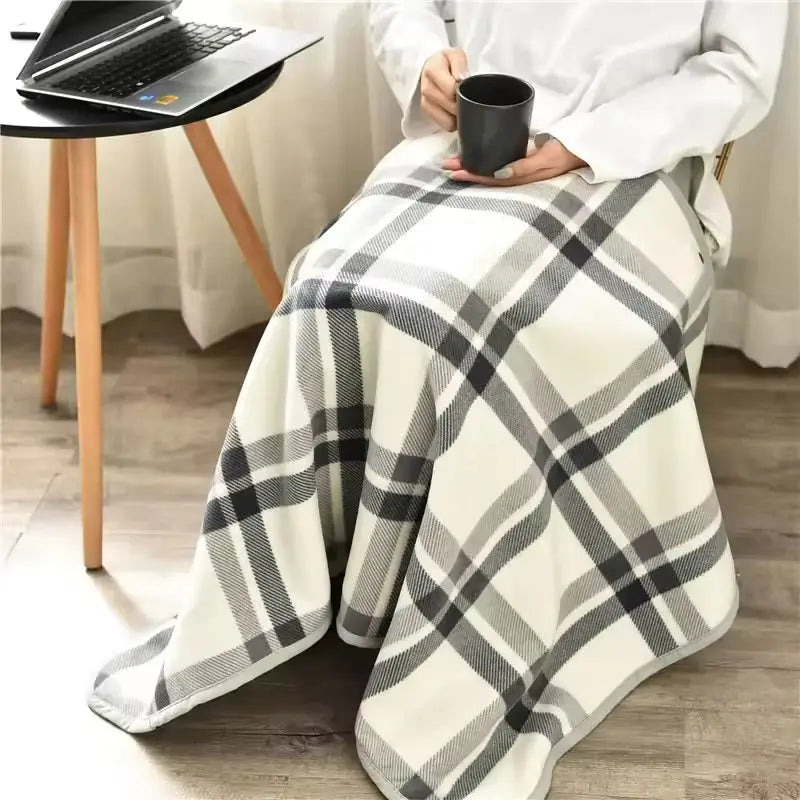 Velmesta Wearable Plaid Fleece Blanket