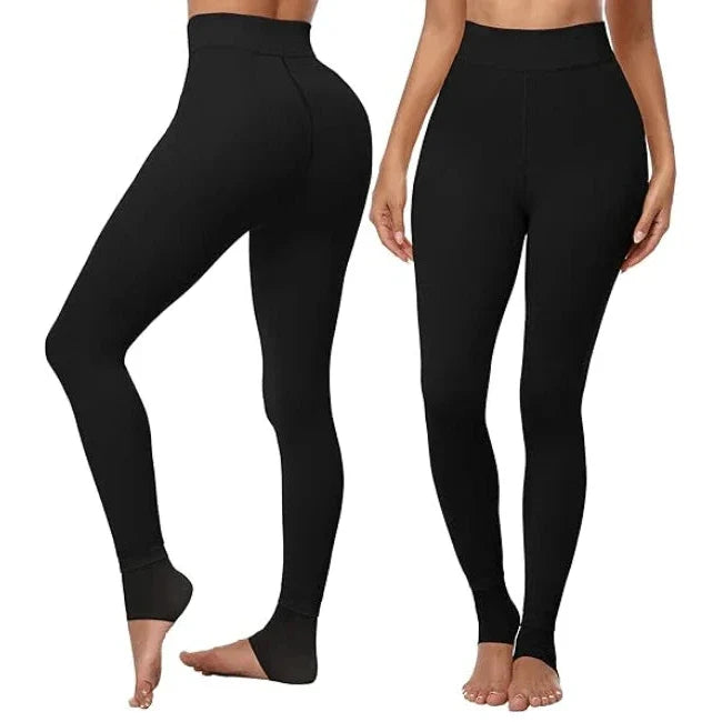 Legginsy z polarem z wysokim stanem na zimne dni