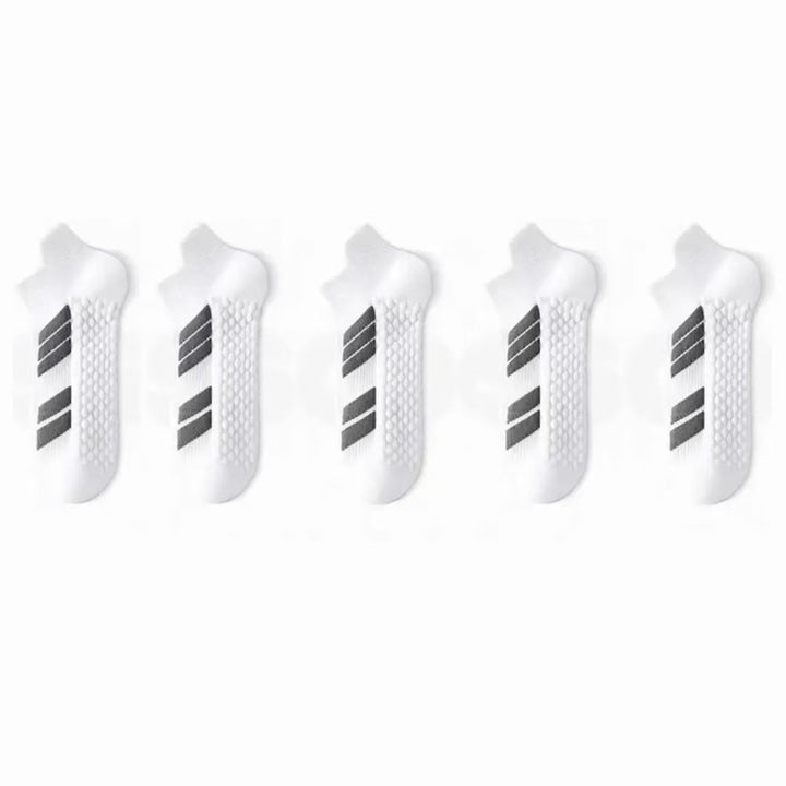 Białe sportowe skarpetki stopki z frotową podeszwą