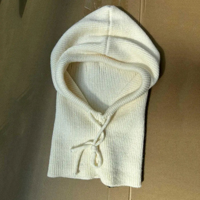 Otulena™ Dzianinowa kominiarka z kapturem i kominem z miękkiego kaszmiru