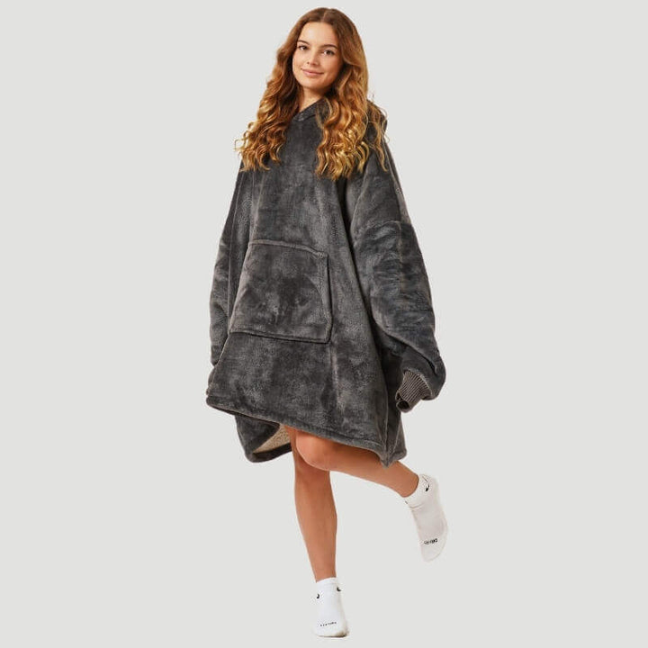 Bluza-koc z podszewką sherpa – oversize i bardzo ciepła
