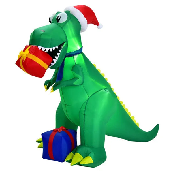Otulena Dmuchany dinozaur T-rex w czapce Mikołaja 183 cm
