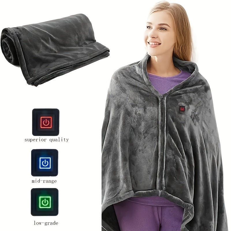 Koc elektryczny USB podgrzewany polar okrycie na ramiona