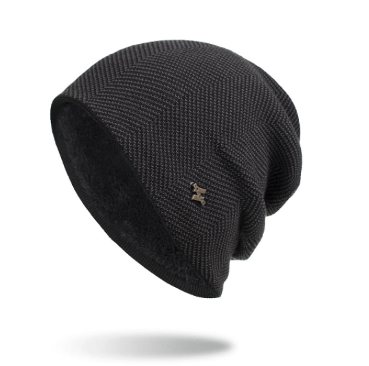 Otulena Czapka beanie z grubą pluszową podszewką