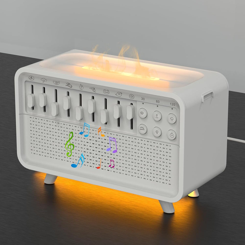 Lampka nocna z głośnikiem Bluetooth, nawilżaczem i białym szumem