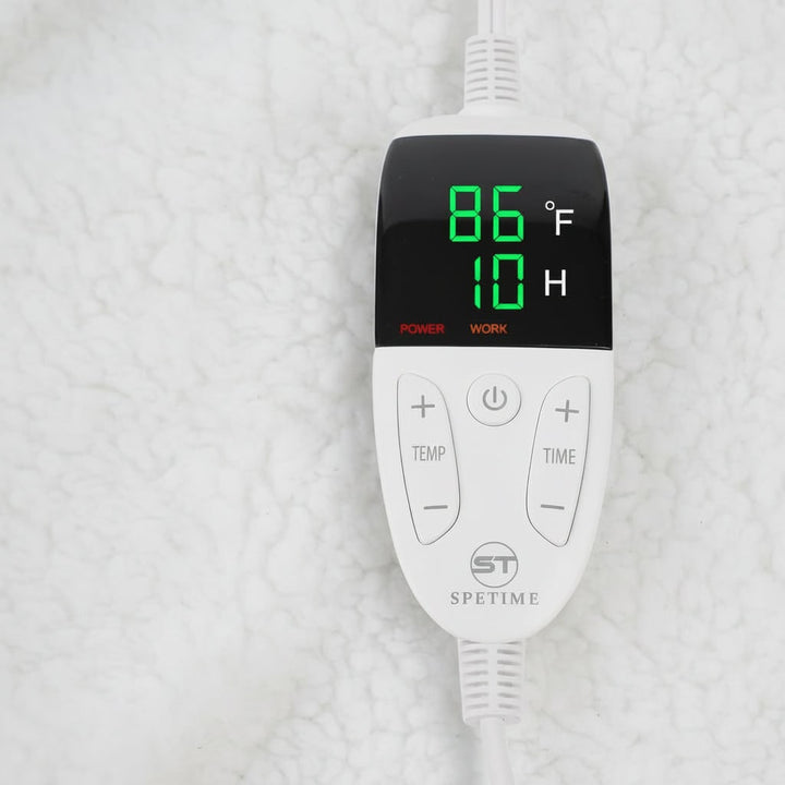 Elektryczny podgrzewany Wearable koc z rękawami i kieszenią na stopy polar sherpa narzuta