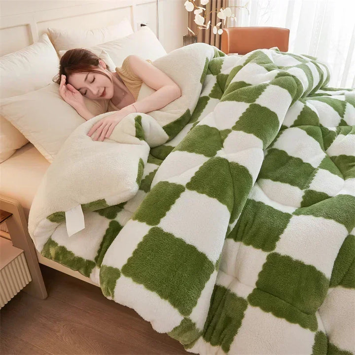Przytulny Quilts kołdra obciążeniowa z w kratę design