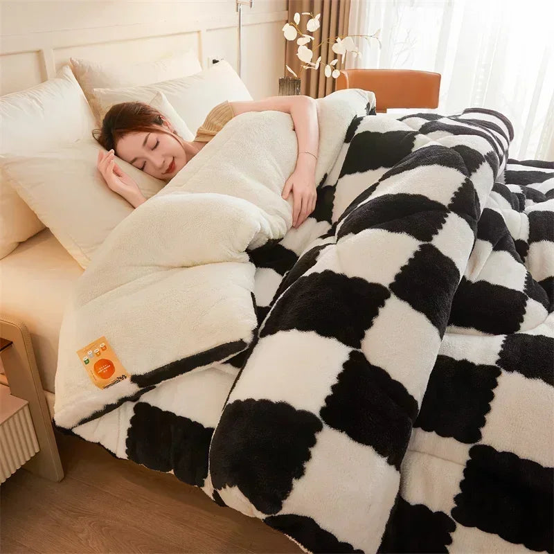 Przytulny Quilts kołdra obciążeniowa z w kratę design