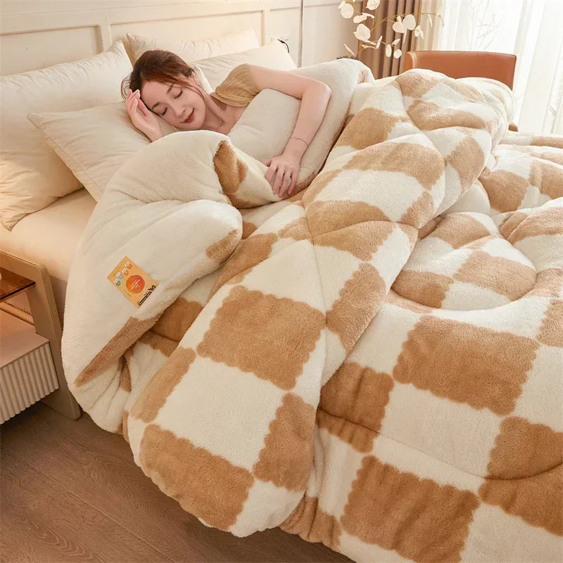 Przytulny Quilts kołdra obciążeniowa z w kratę design