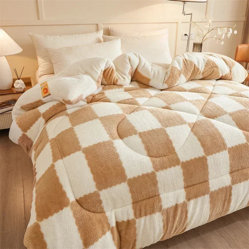 Przytulny Quilts kołdra obciążeniowa z w kratę design
