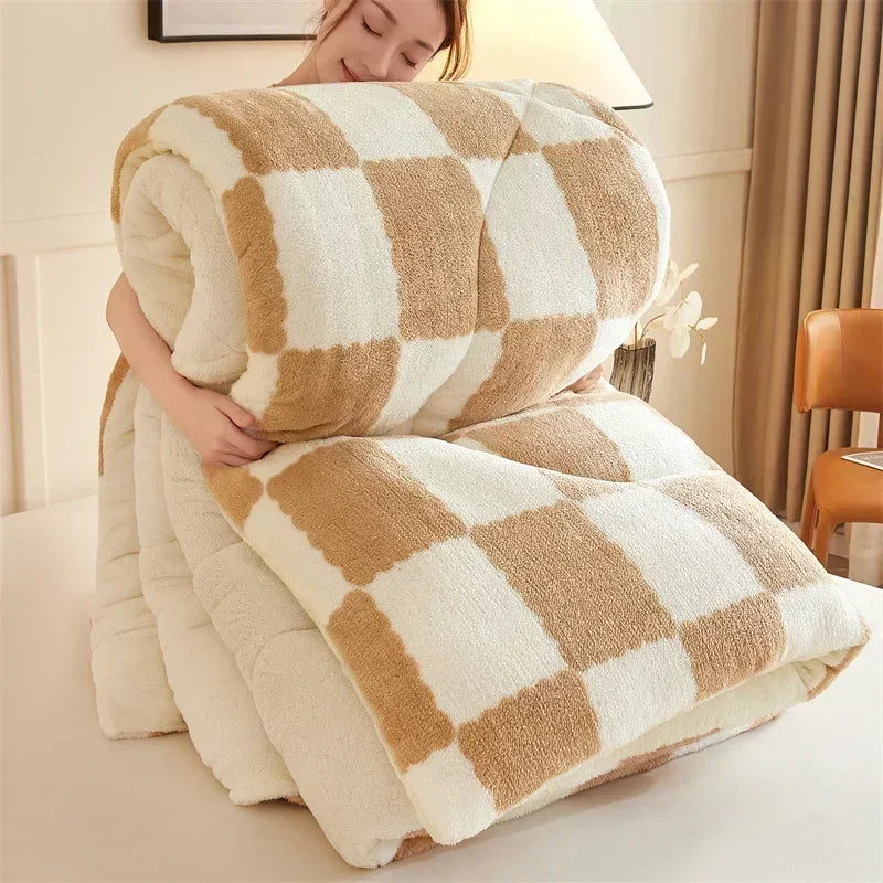 Przytulny Quilts kołdra obciążeniowa z w kratę design
