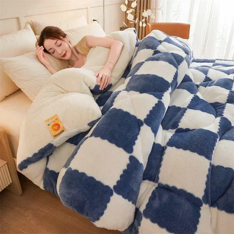 Przytulny Quilts kołdra obciążeniowa z w kratę design