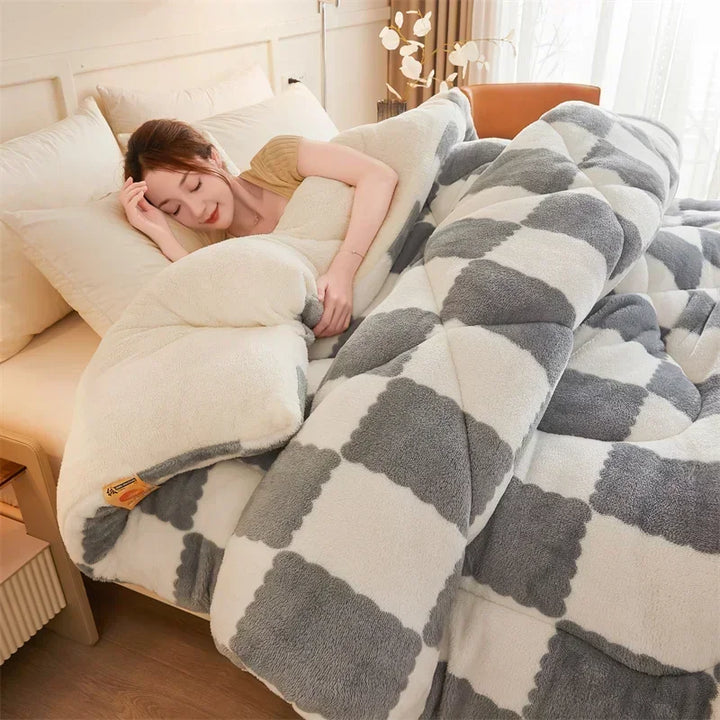 Przytulny Quilts kołdra obciążeniowa z w kratę design