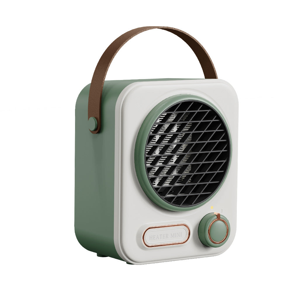 Termowentylator retro z uchwytem w stylu skóry