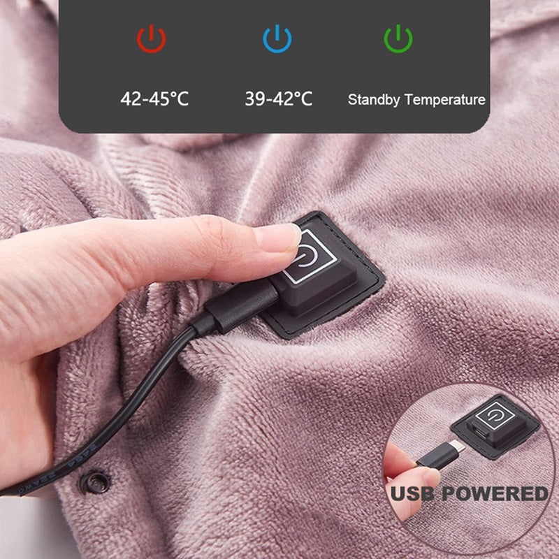 Przenośny elektrycznie podgrzewany koc z regulowane ogrzewanie ustawienia - 39"x31"