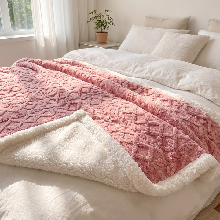 Dwustronny koc sherpa – ciężki, ciepły i miękki