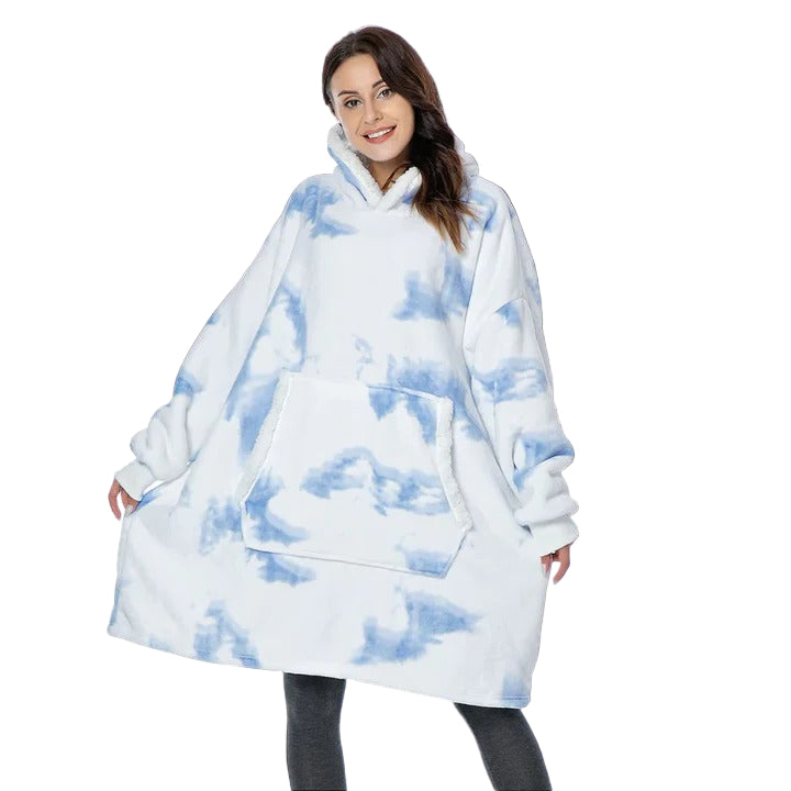 Ogromny bluza-koc do noszenia oversize i ciepły